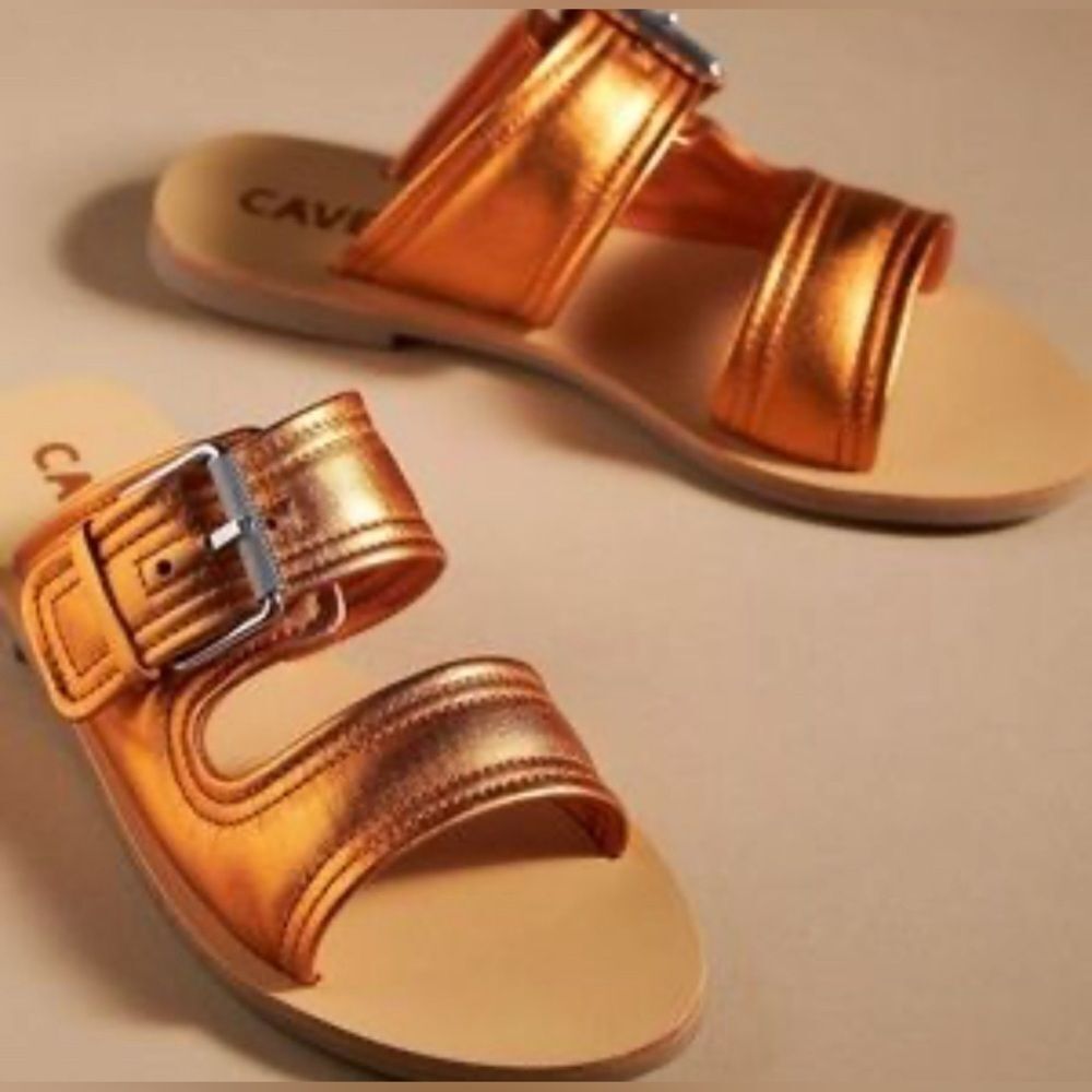 Anthropologie CAVERLEY Donna Slides Size 38 Tangerine